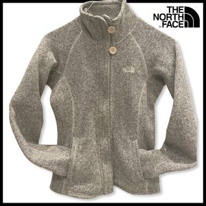 NORTH FACE Gray Sweater Fleece Zip Jacket Sz Small
